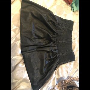 Ella Moss Vegan leather skirt with elastic waist
